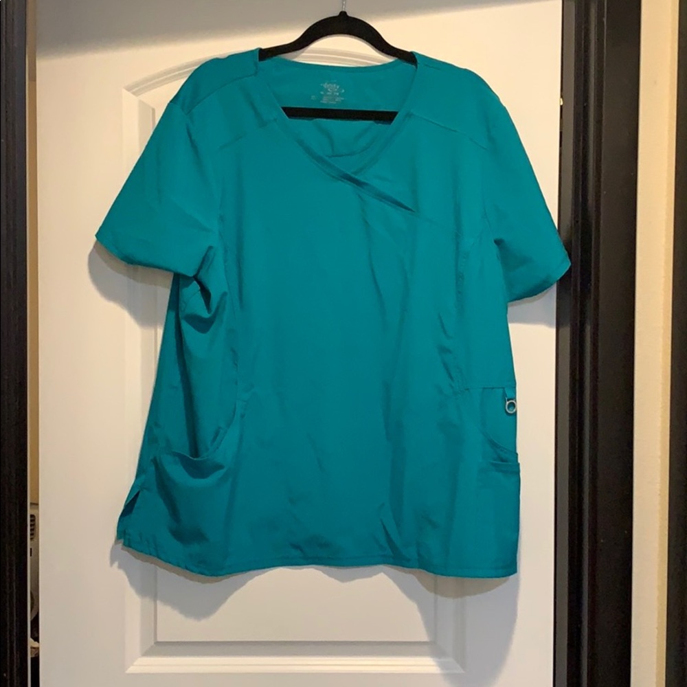 Cherokee Infinity Teal Scrub Top